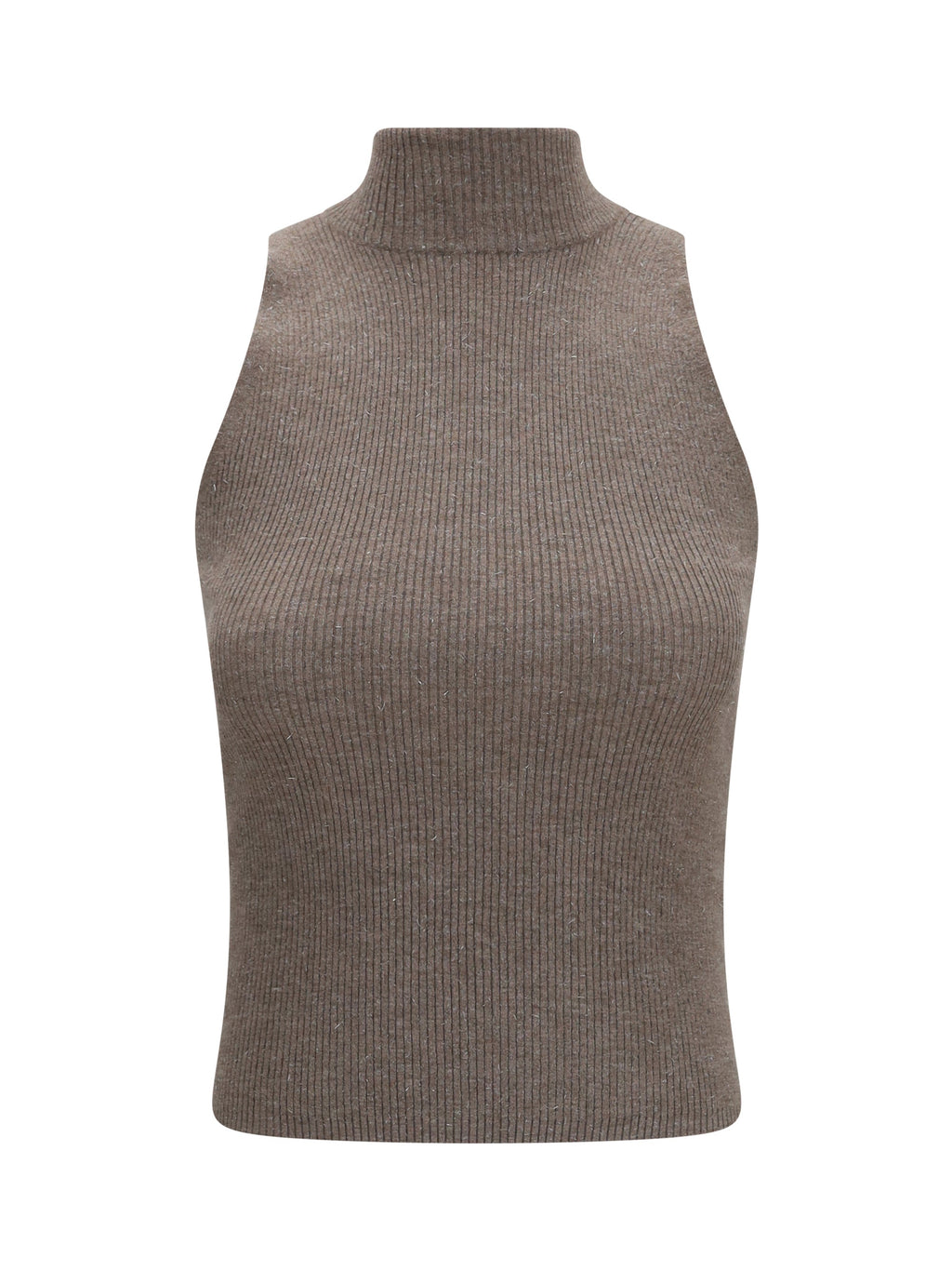 Brunello Cucinelli Women Sleeveless Turtleneck With Luminous Details