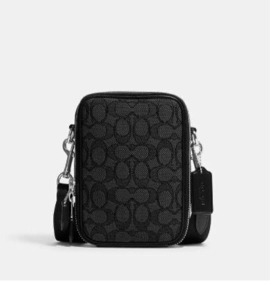 NWT Coach Men’s Stanton Crossbody In Signature Jacquard & Leather