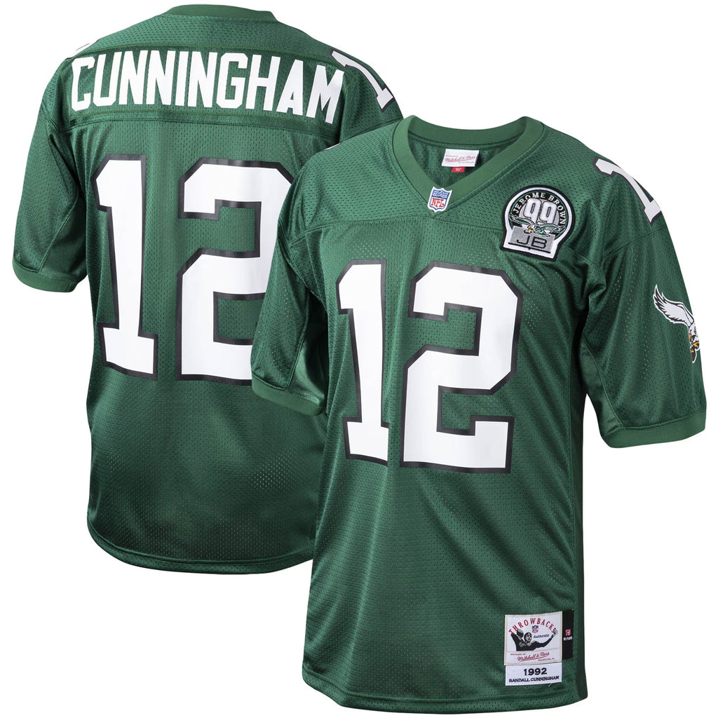 Philadelphia Eagles 1992 Randall Cunningham Mitchell & Ness Green Authentic Throwback Retired Player Jersey
