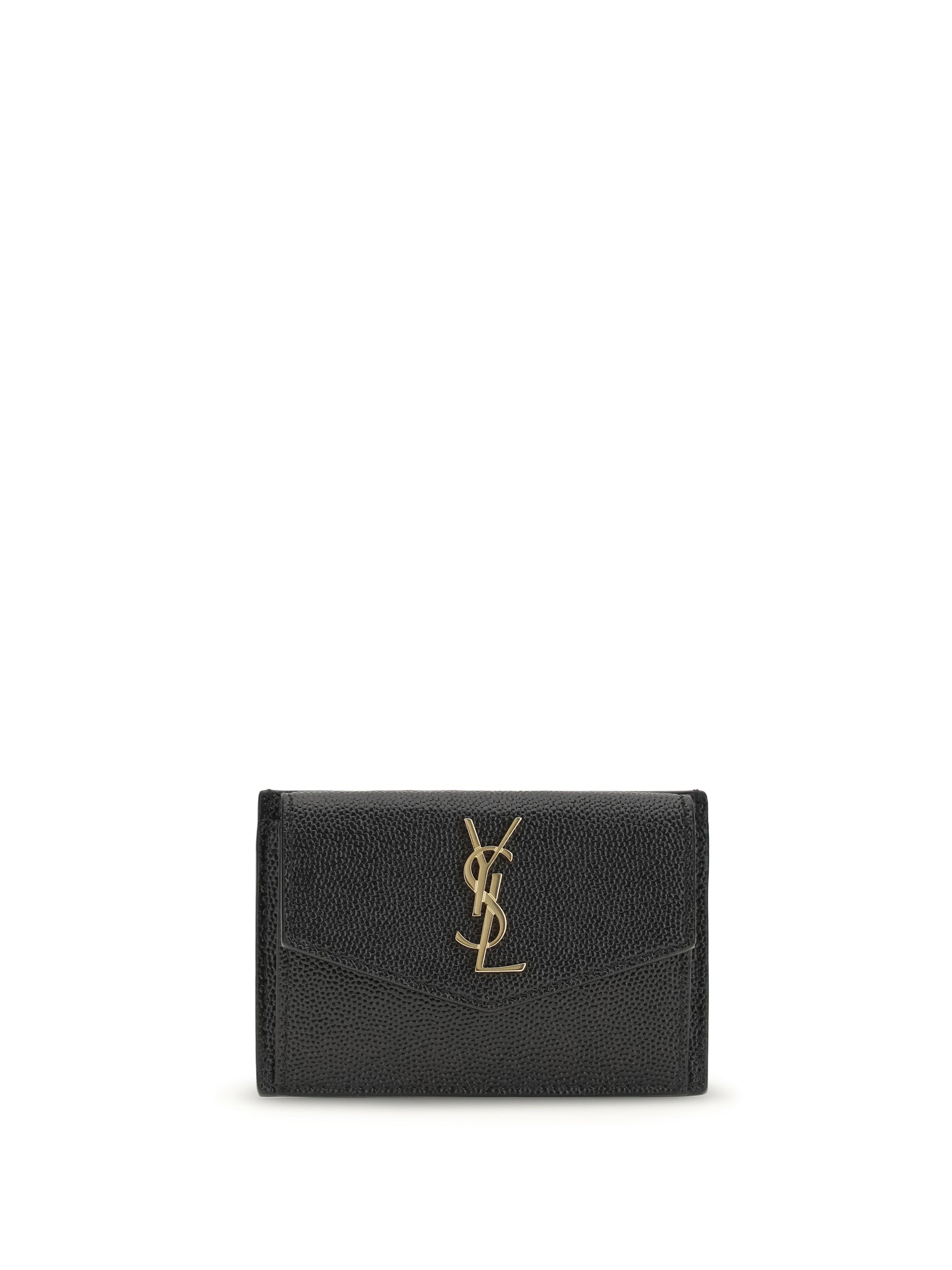 Saint Laurent Women Micro-Grain Leather Wallet