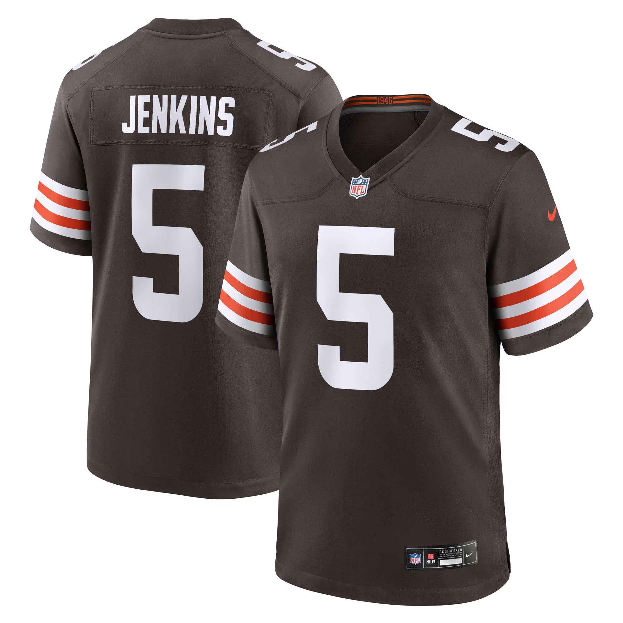 Cleveland Browns Rayshawn Jenkins Brown Team Game Jersey