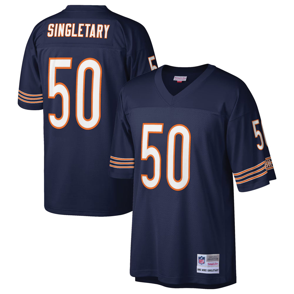 Chicago Bears Mike Singletary Mitchell & Ness Navy Retired Player Legacy Replica Jersey