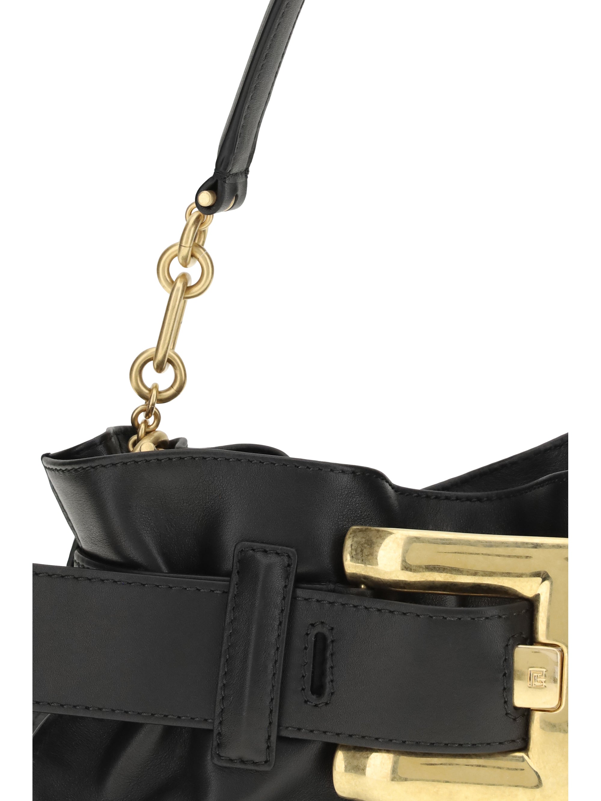 Balmain Women Mini Anthem Bag In Calfskin Leather