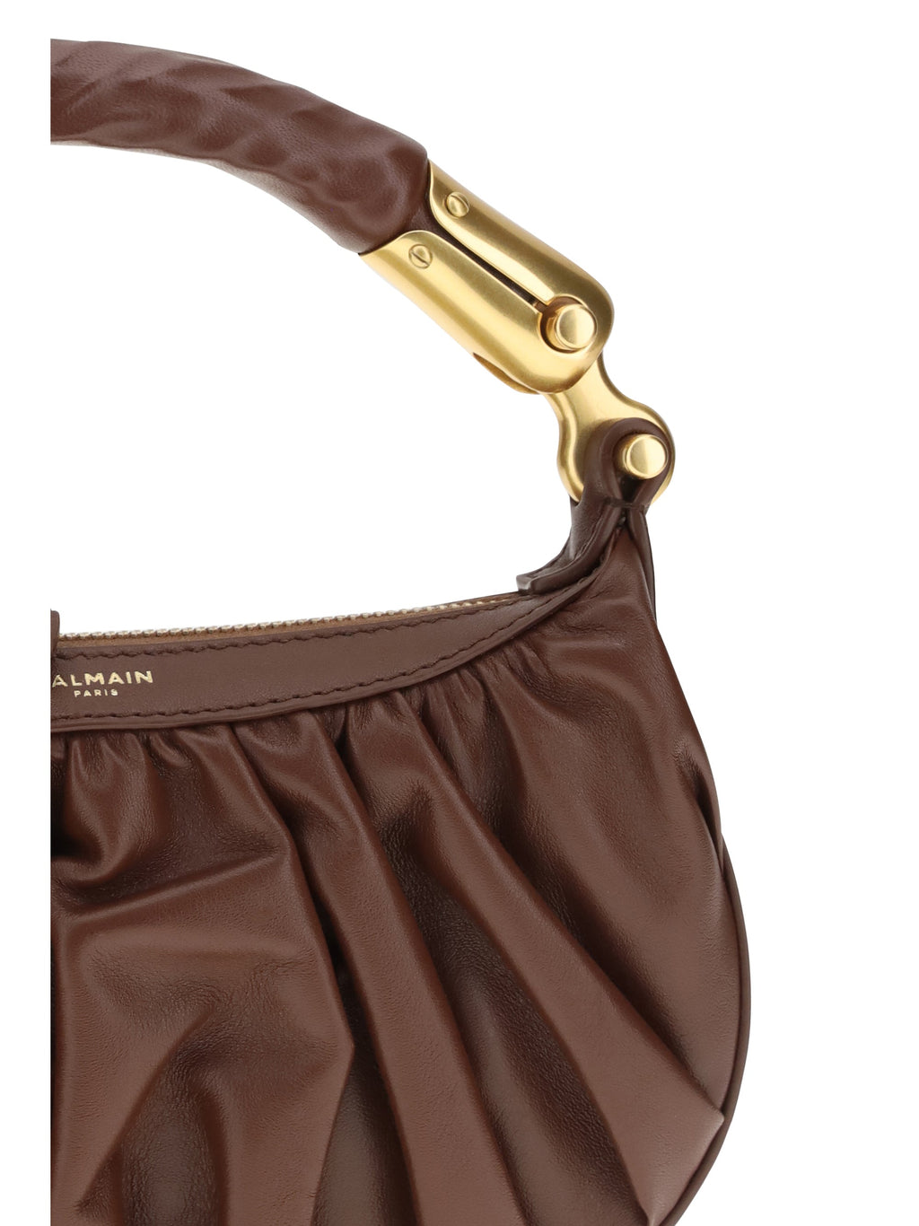 Balmain Women Ébène Mini Bag In Calfskin Leather