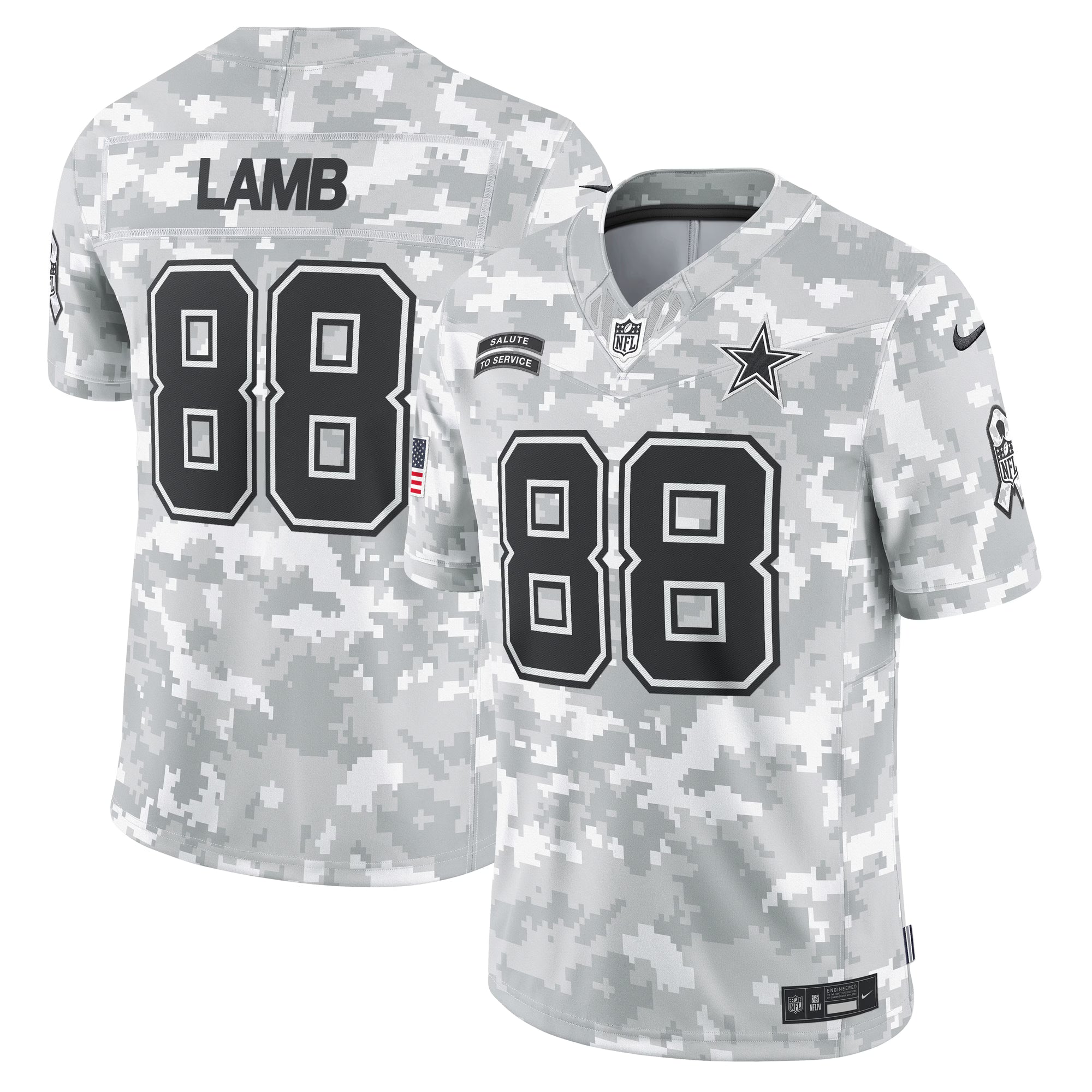 Dallas Cowboys CeeDee Lamb Arctic Camo 2024 Salute to Service Limited Jersey