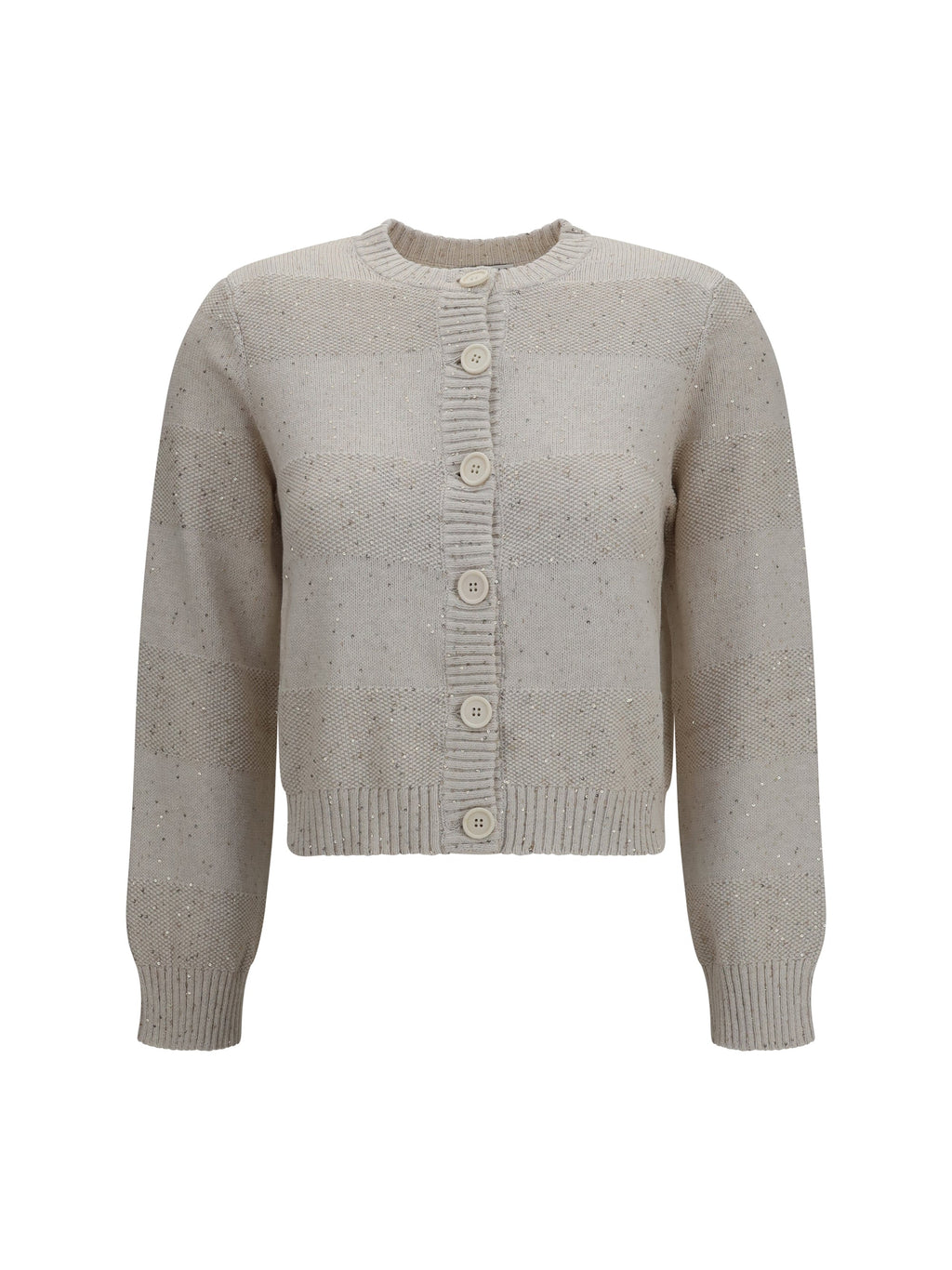 Brunello Cucinelli Women Long-Sleeve Crewneck Cotton Sweater