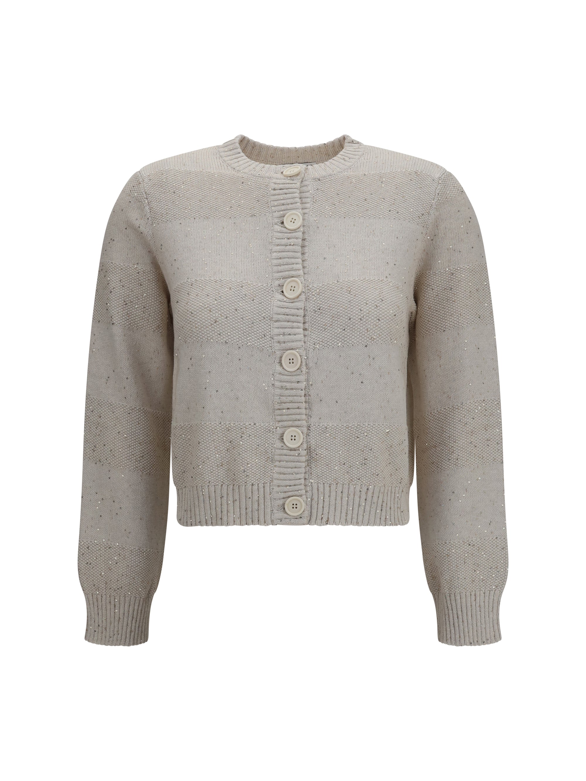 Brunello Cucinelli Women Long-Sleeve Crewneck Cotton Sweater