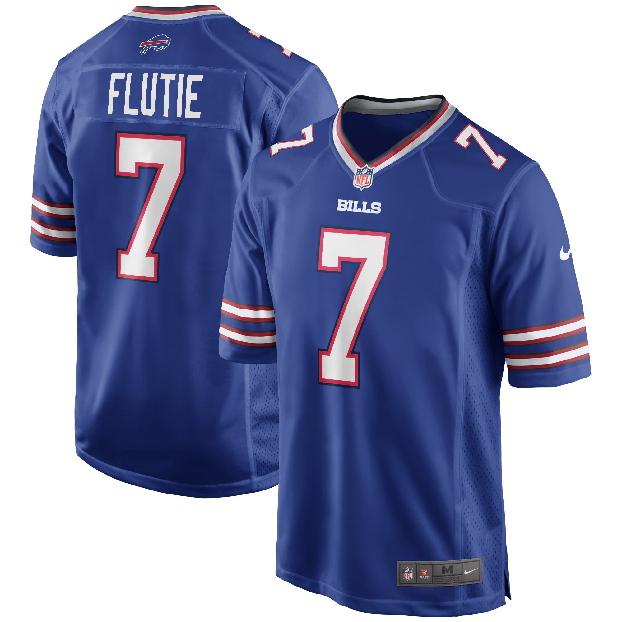 Buffalo Bills Doug Flutie Royal Game Retired Player Jersey