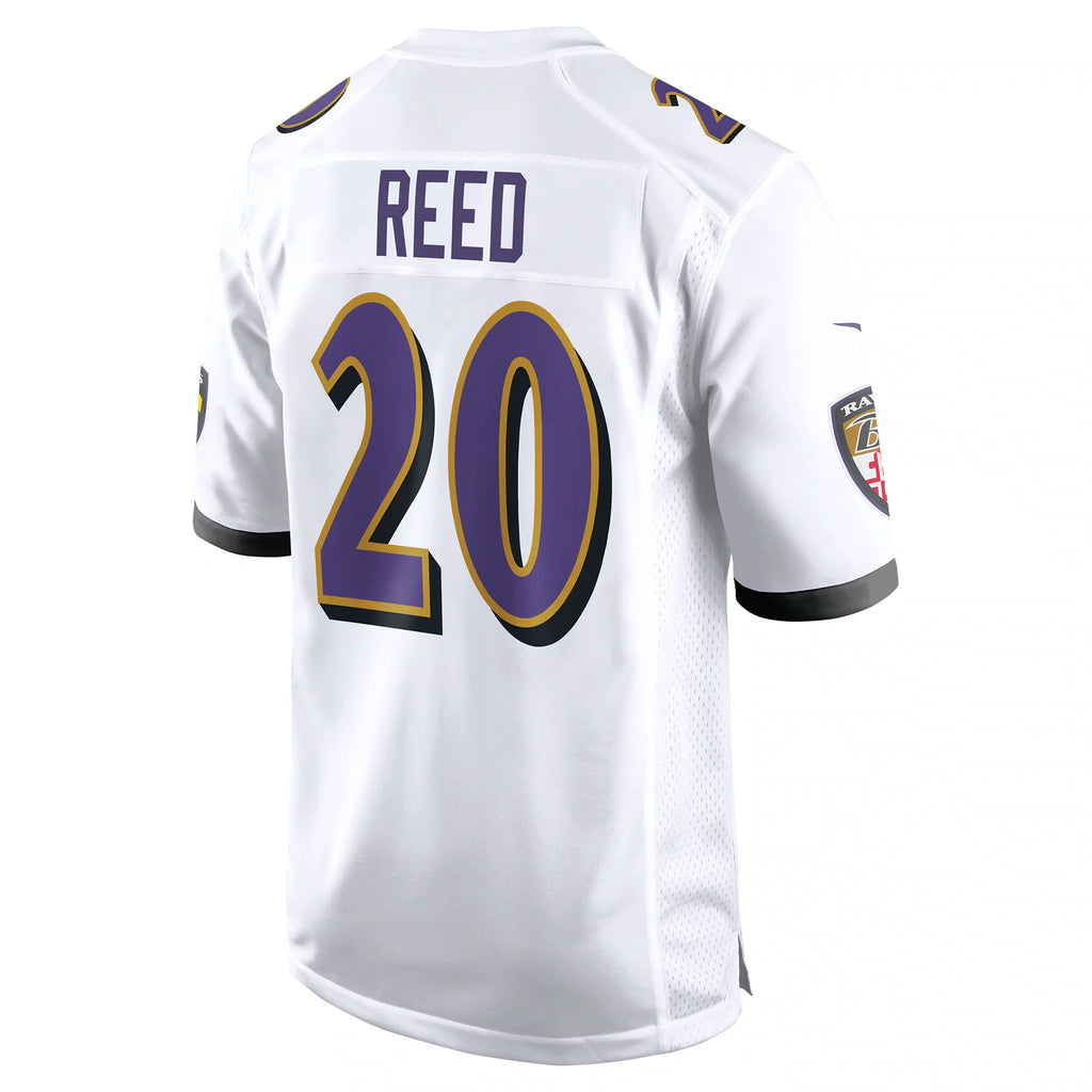 Baltimore Ravens Ed Reed White Retired Player Game Jersey