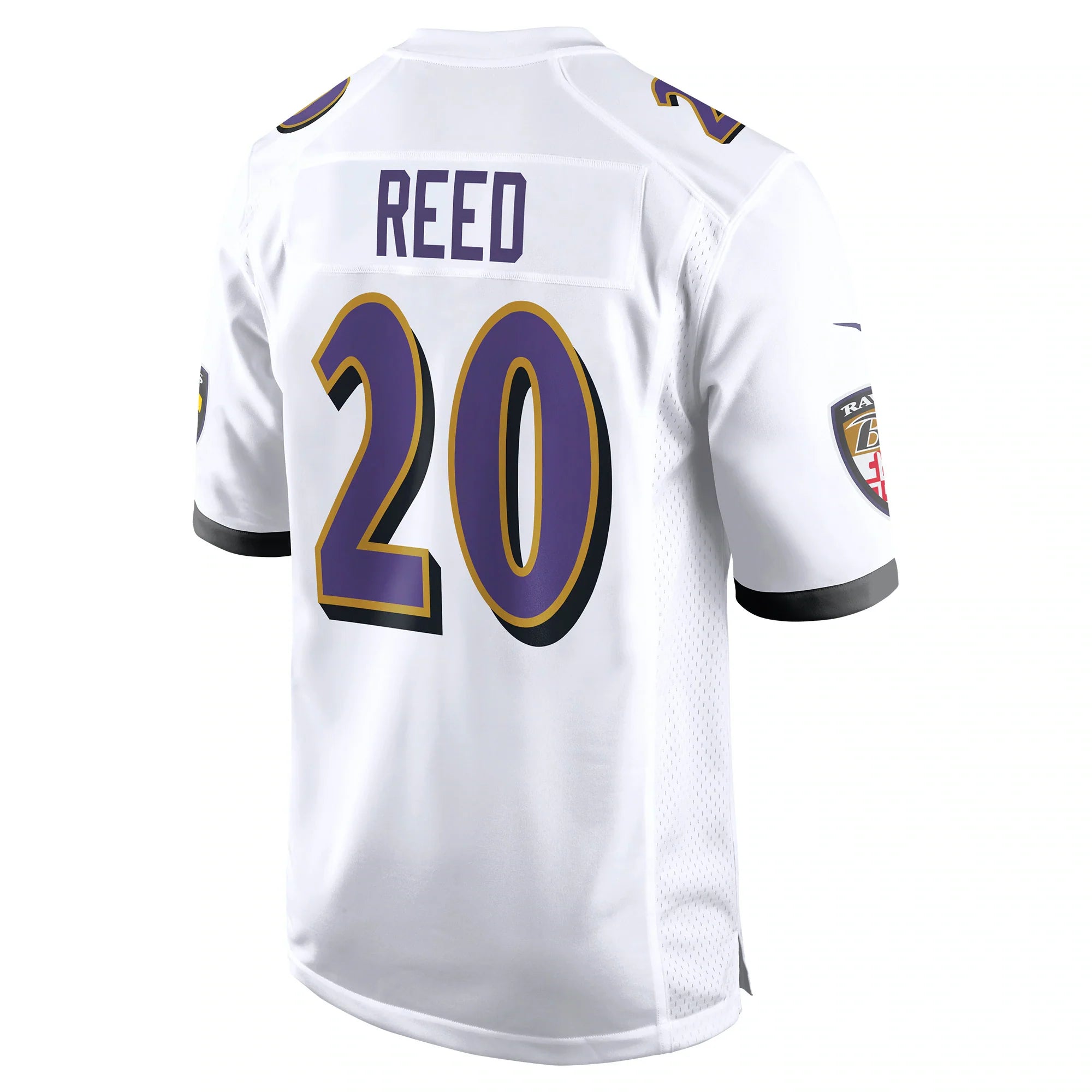 Baltimore Ravens Ed Reed White Retired Player Game Jersey