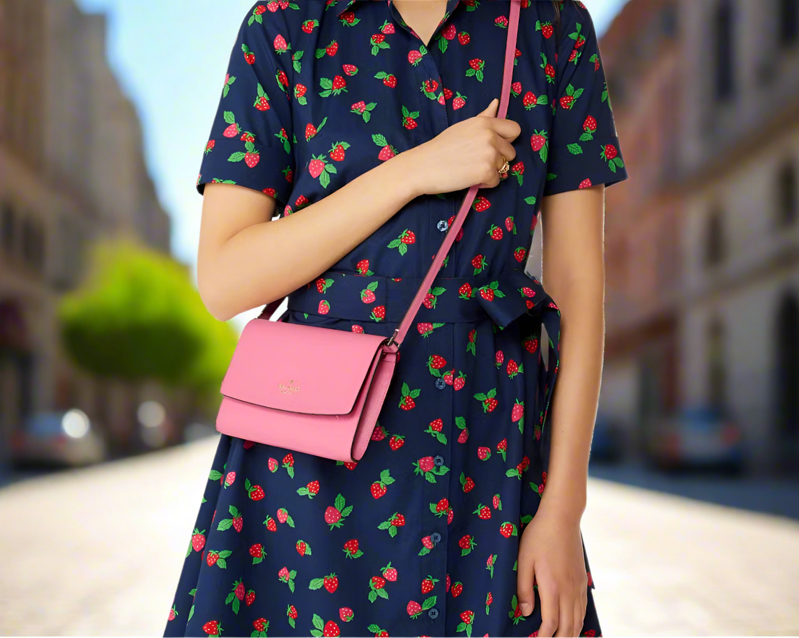 NWT Kate Spade Perry Leather Crossbody In Pink