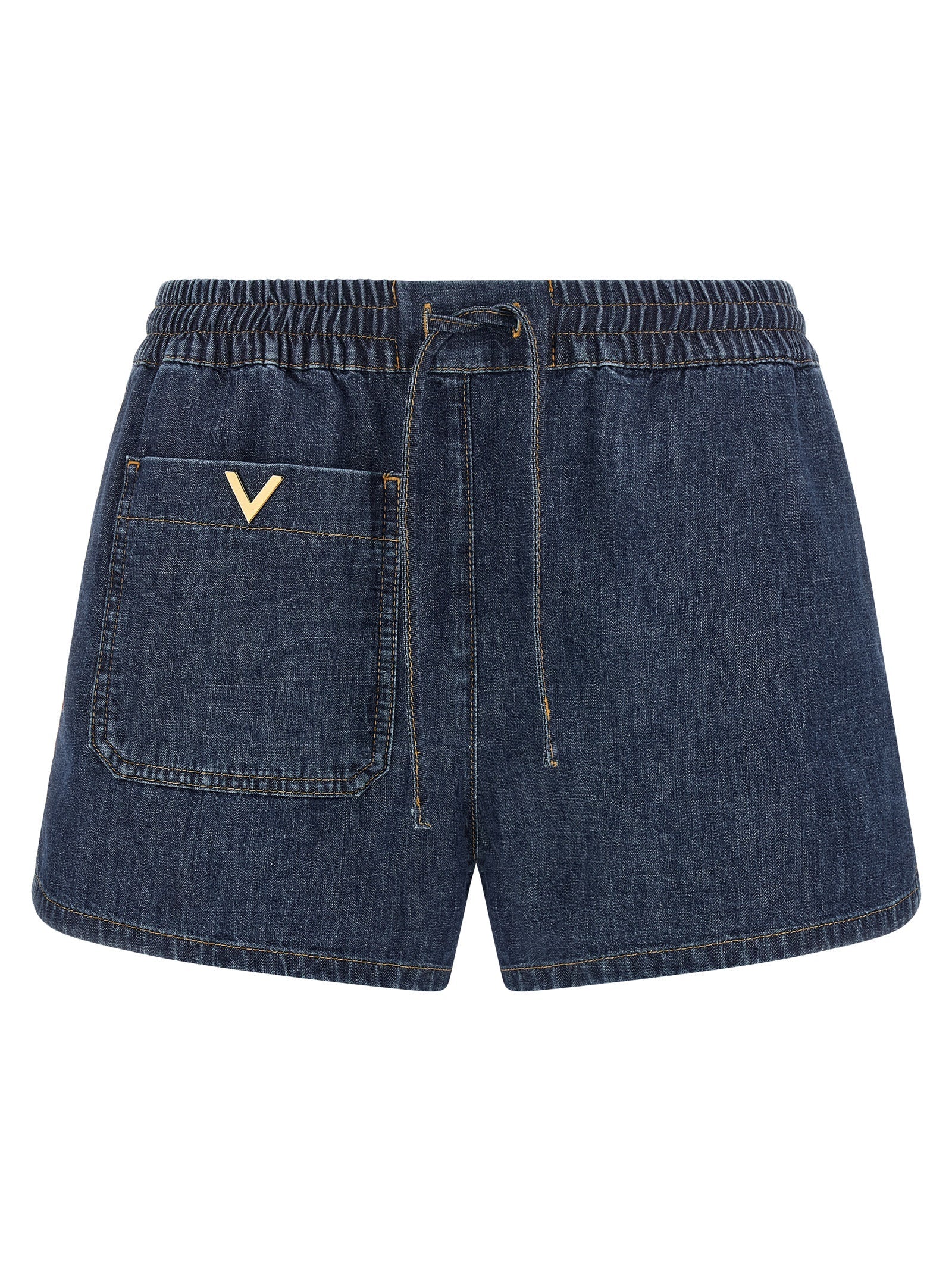 Valentino Garavani Women Valentino Garavani Chambray Denim Shorts