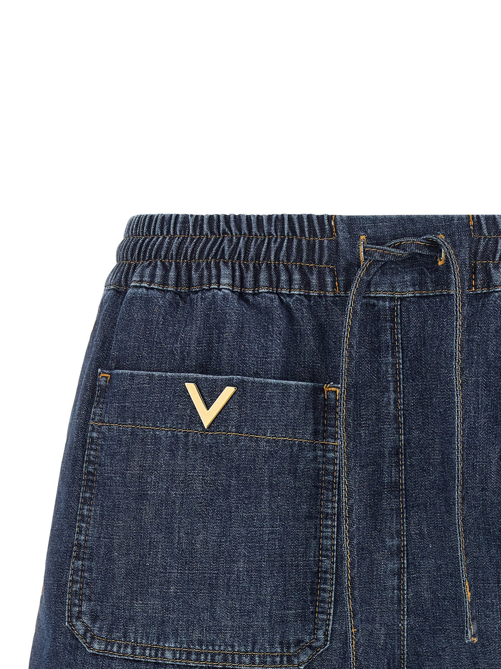 Valentino Garavani Women Valentino Garavani Chambray Denim Shorts