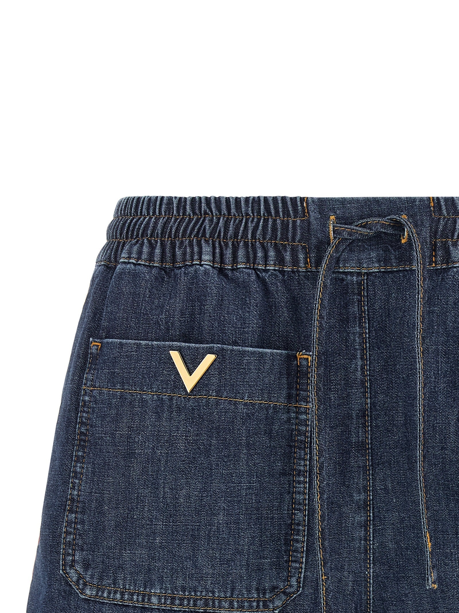 Valentino Garavani Women Valentino Garavani Chambray Denim Shorts