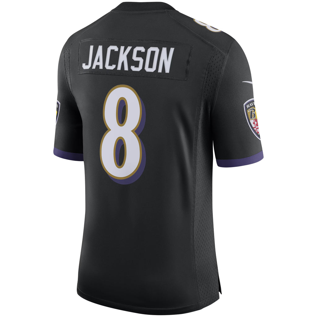 Baltimore Ravens Lamar Jackson Black Speed Machine Limited Jersey