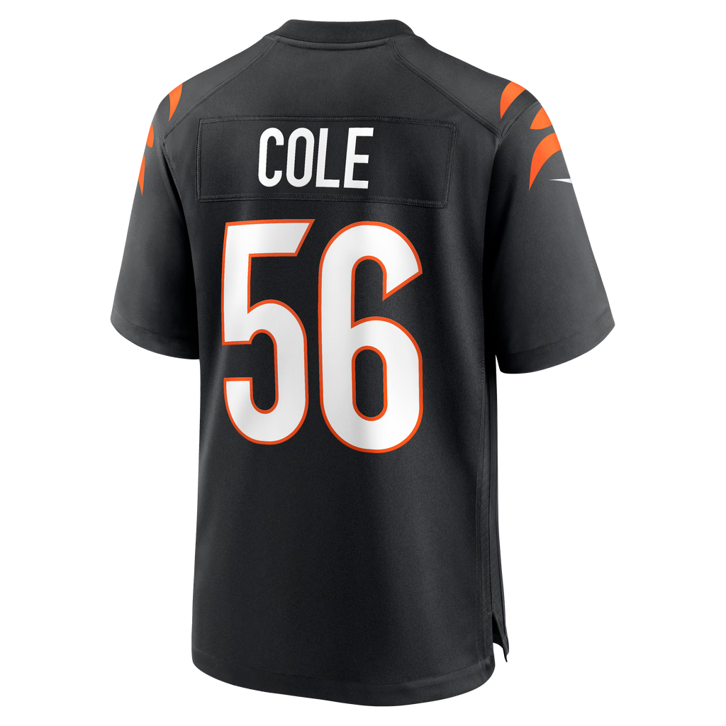 Cincinnati Bengals Myles Cole Black Team Game Jersey