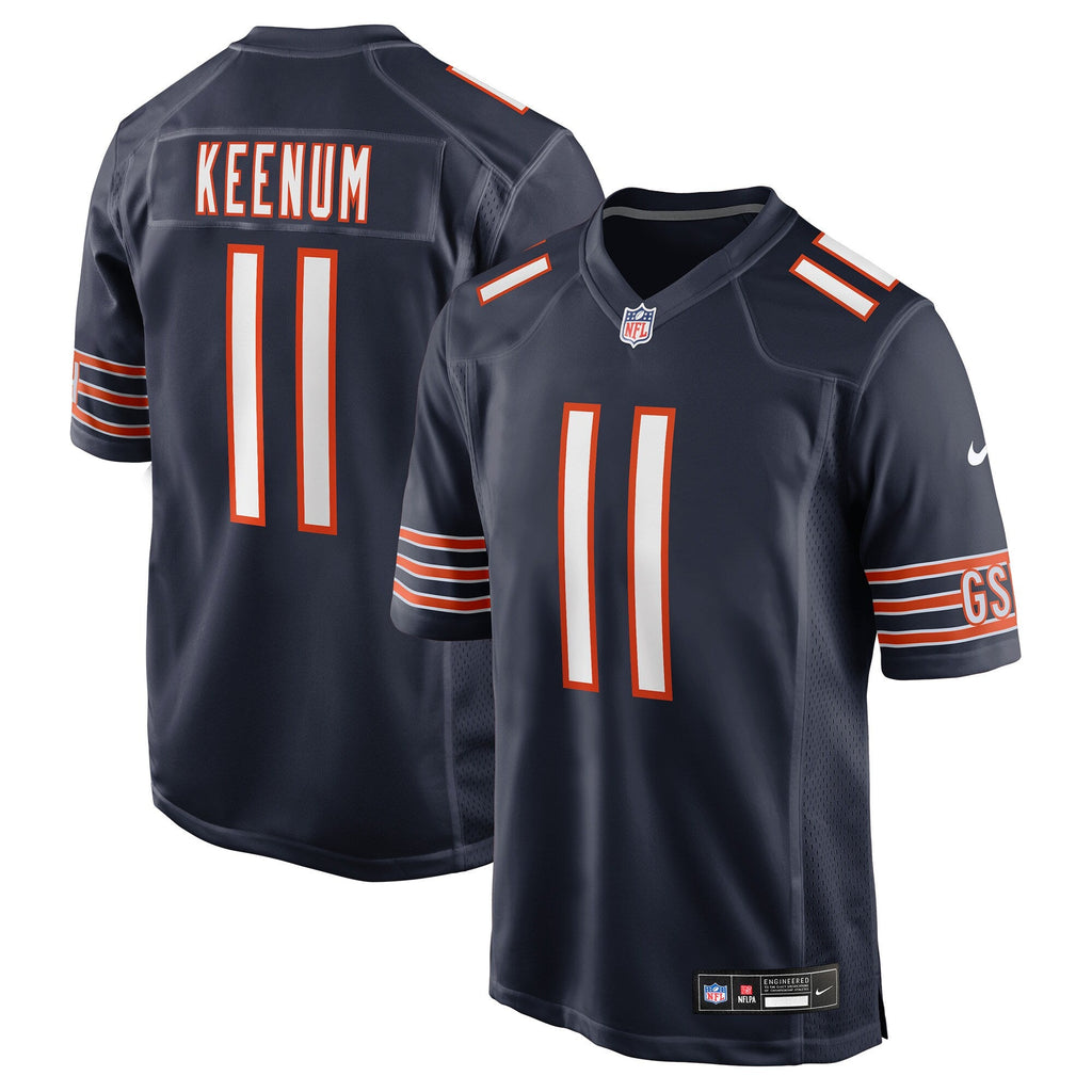 Chicago Bears Case Keenum Navy Team Game Jersey