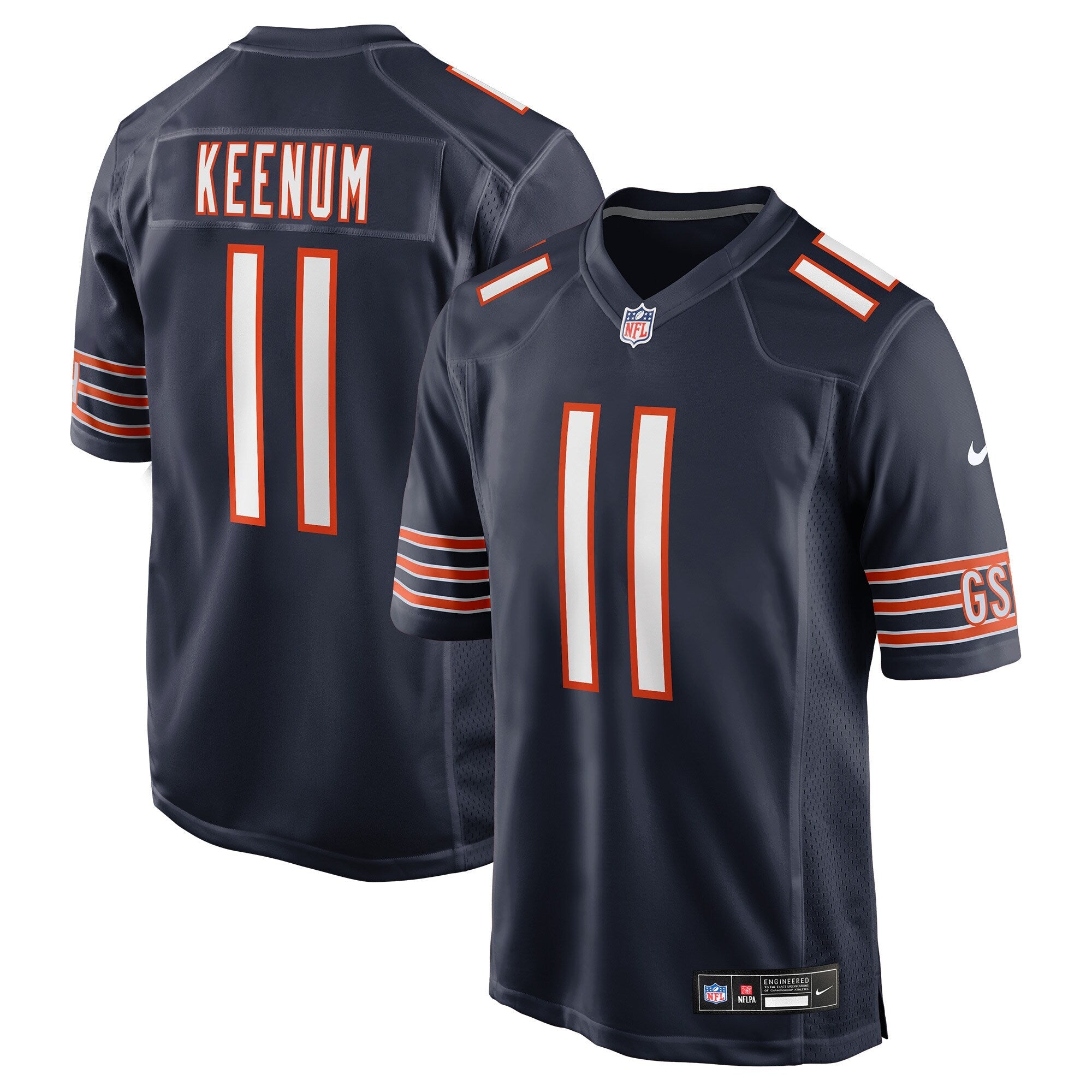 Chicago Bears Case Keenum Navy Team Game Jersey