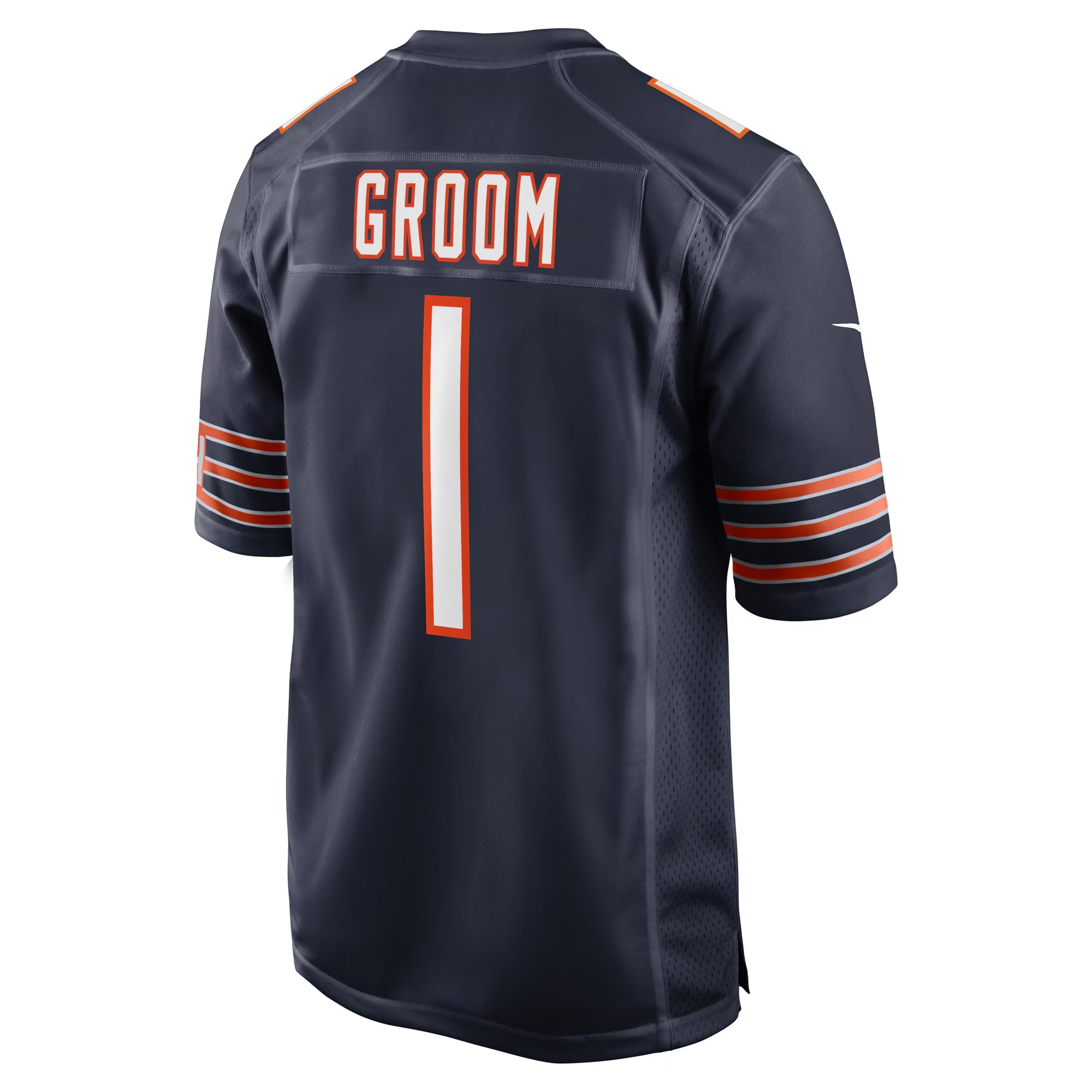 Chicago Bears Number 1 Groom Navy Game Jersey