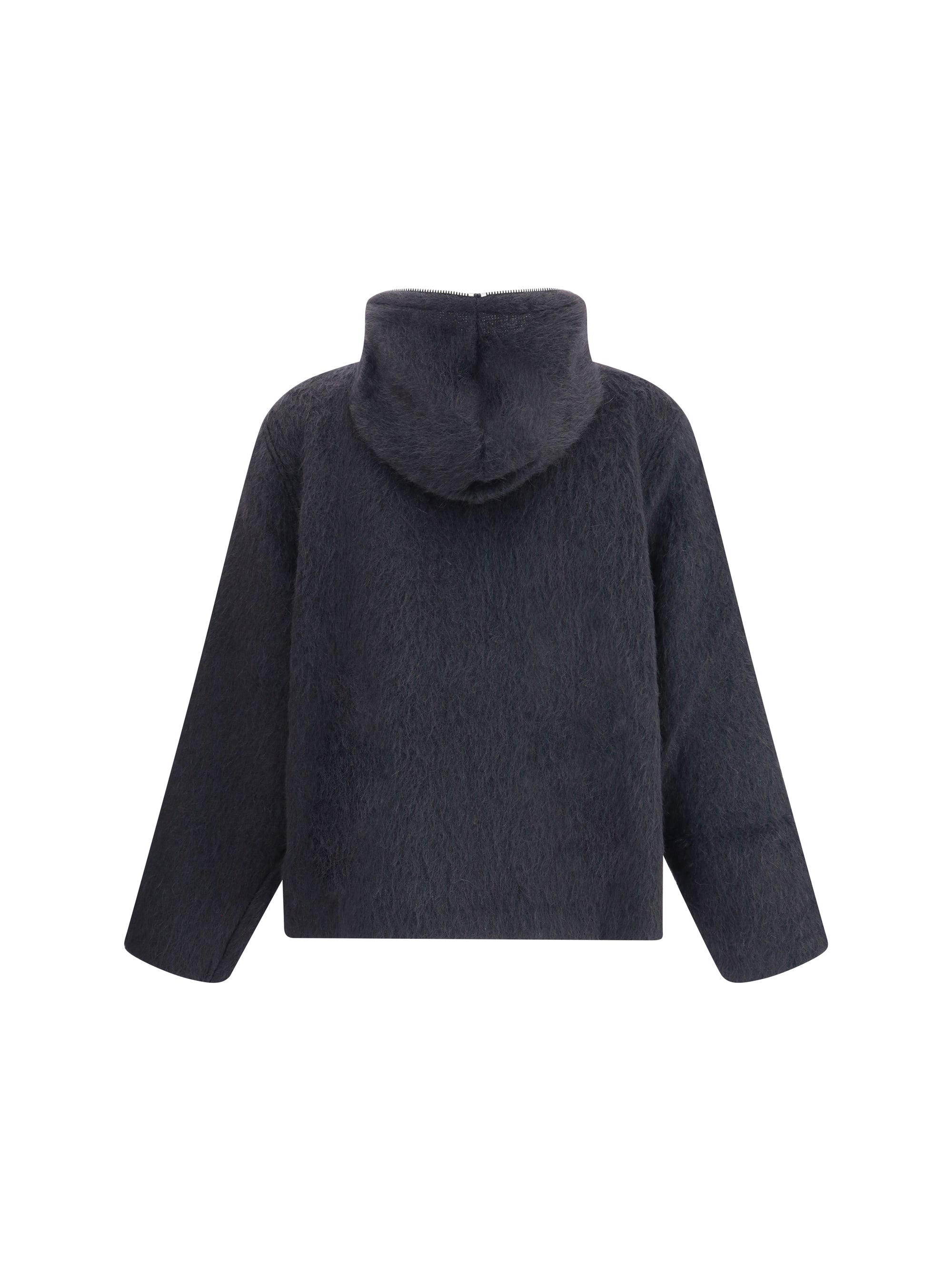 Our Legacy Men Zip Sweater Furry Effect Design