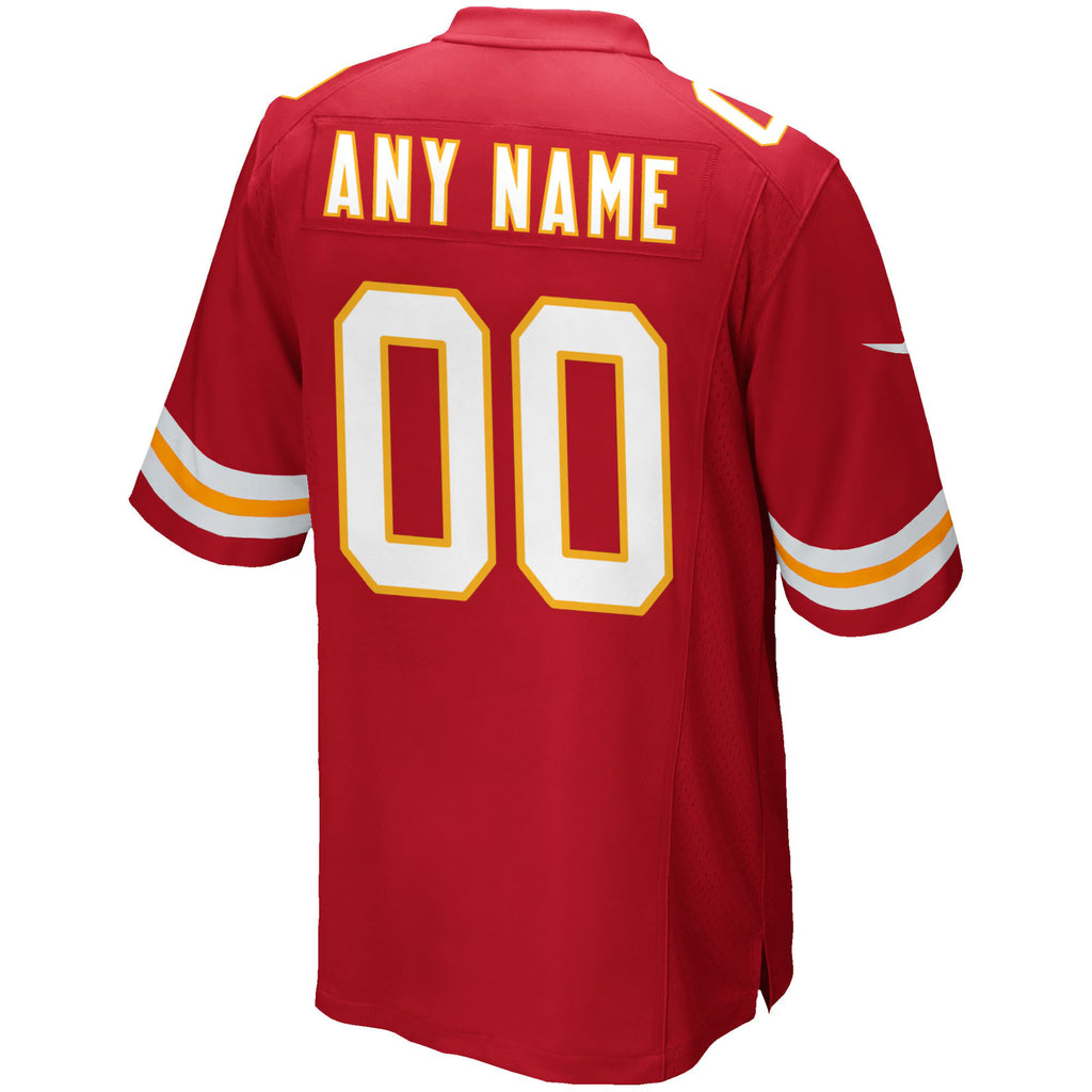 Kansas City Chiefs Red Custom Game Jersey
