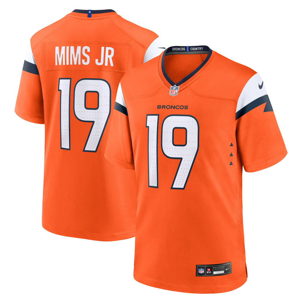 Denver Broncos Marvin Mims Jr Orange Team Game Jersey