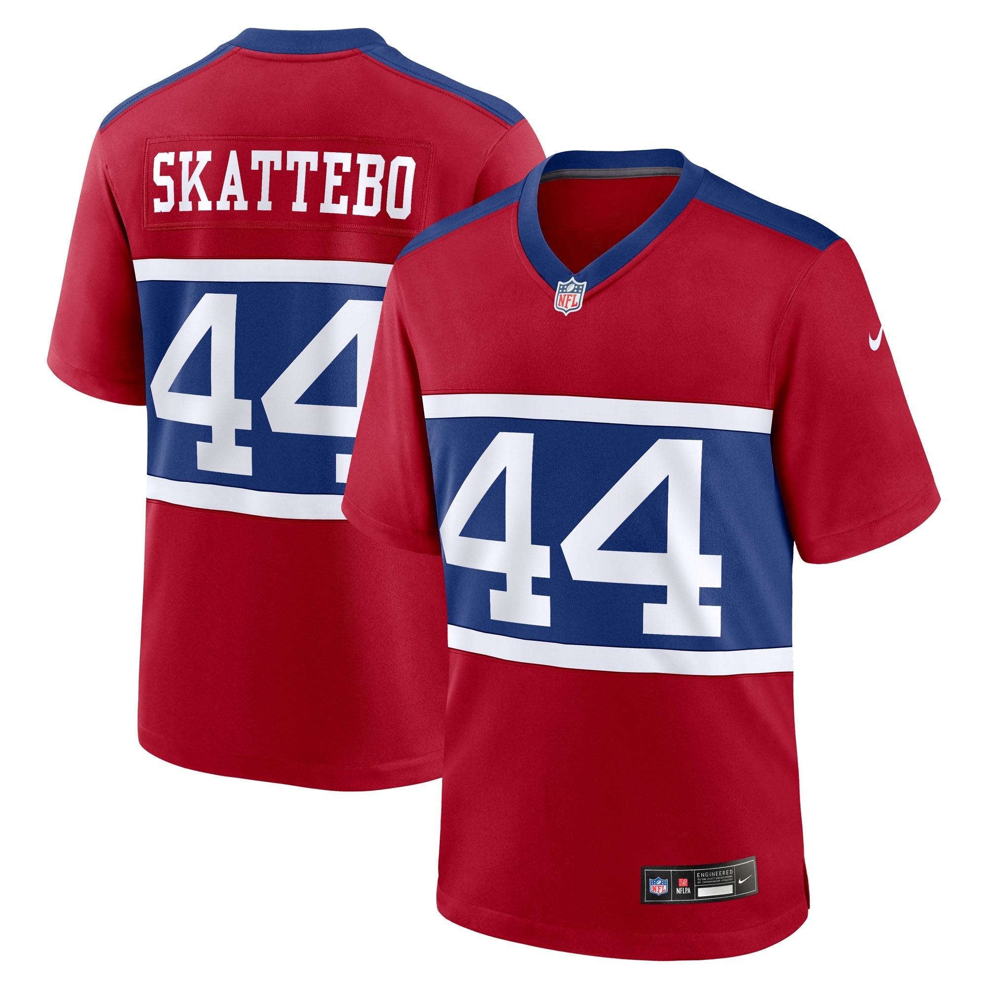 New York Giants Cam Skattebo Red Alternate Century Red Game Jersey