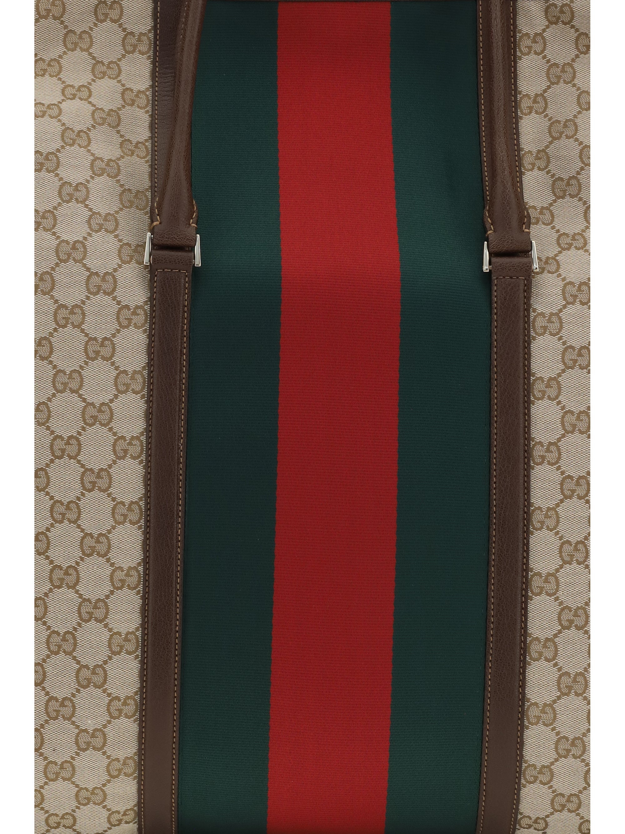 Gucci Women Gg Travel Bag With Web Stripe