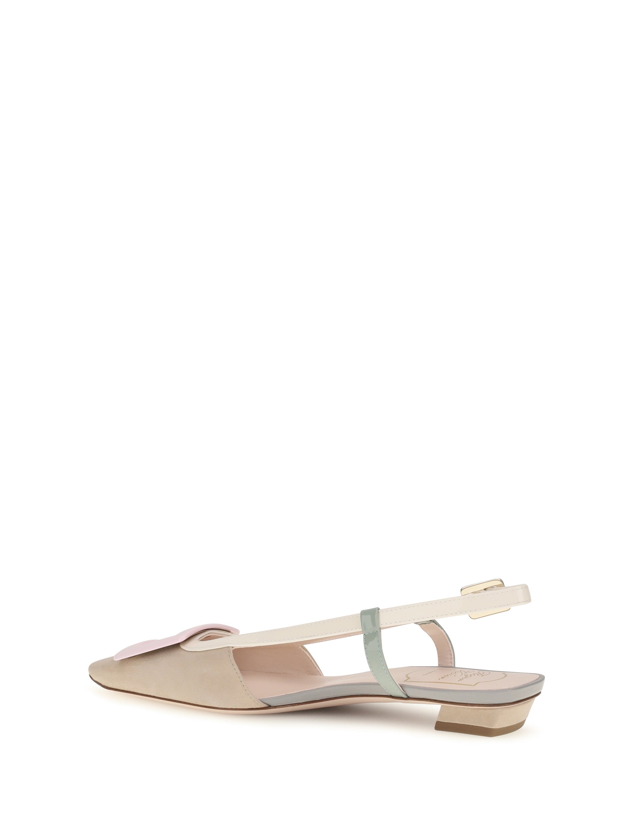 Roger Vivier Women Suede Belle Vivier Slingback Ballerinas