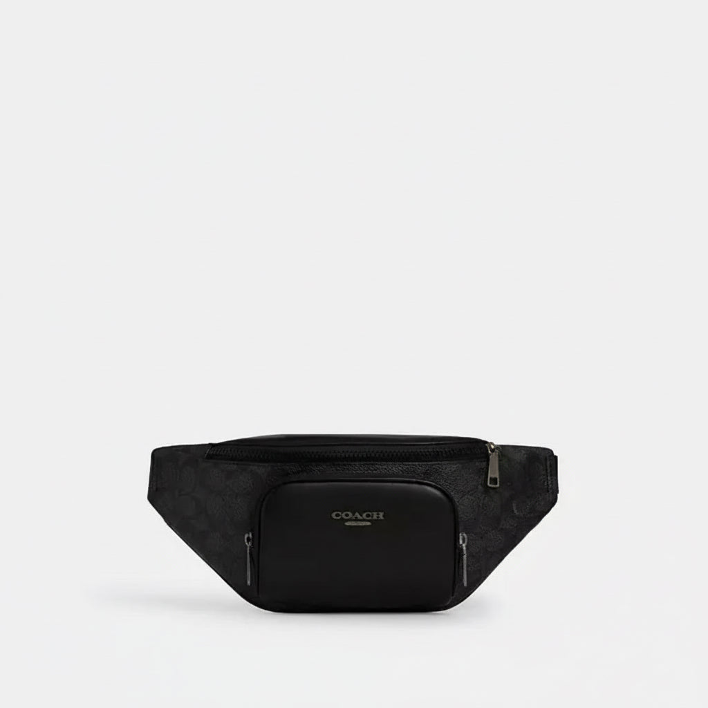 NWT Coach Men’s Racer Small Belt Bag Sling Bag In Signature Canvas