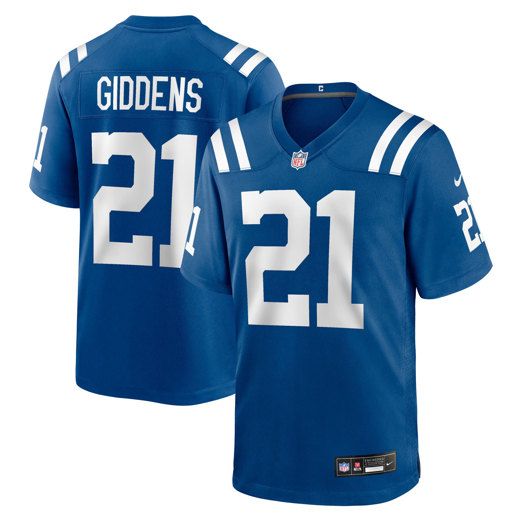 Indianapolis Colts DJ Giddens Royal Team Game Jersey