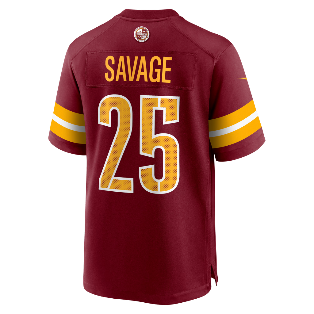Washington Commanders Darnell Savage Burgundy Team Game Jersey