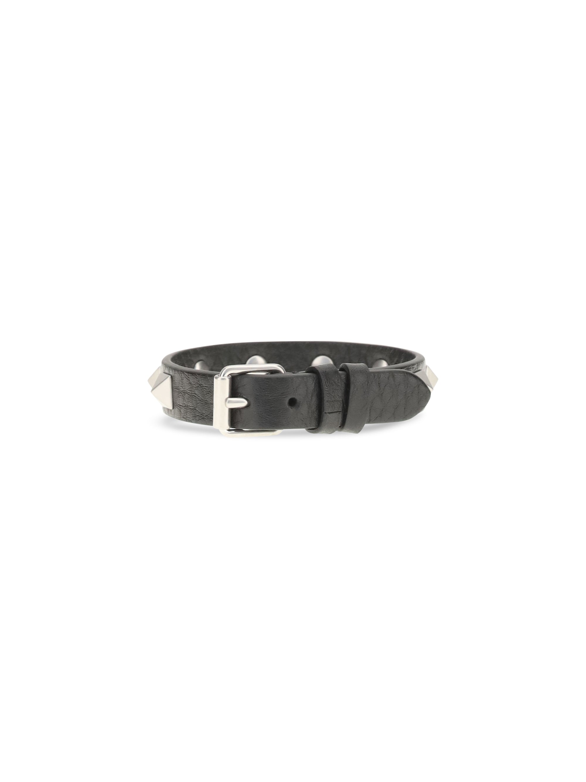 Valentino Garavani Men Rockstud Leather Bracelet