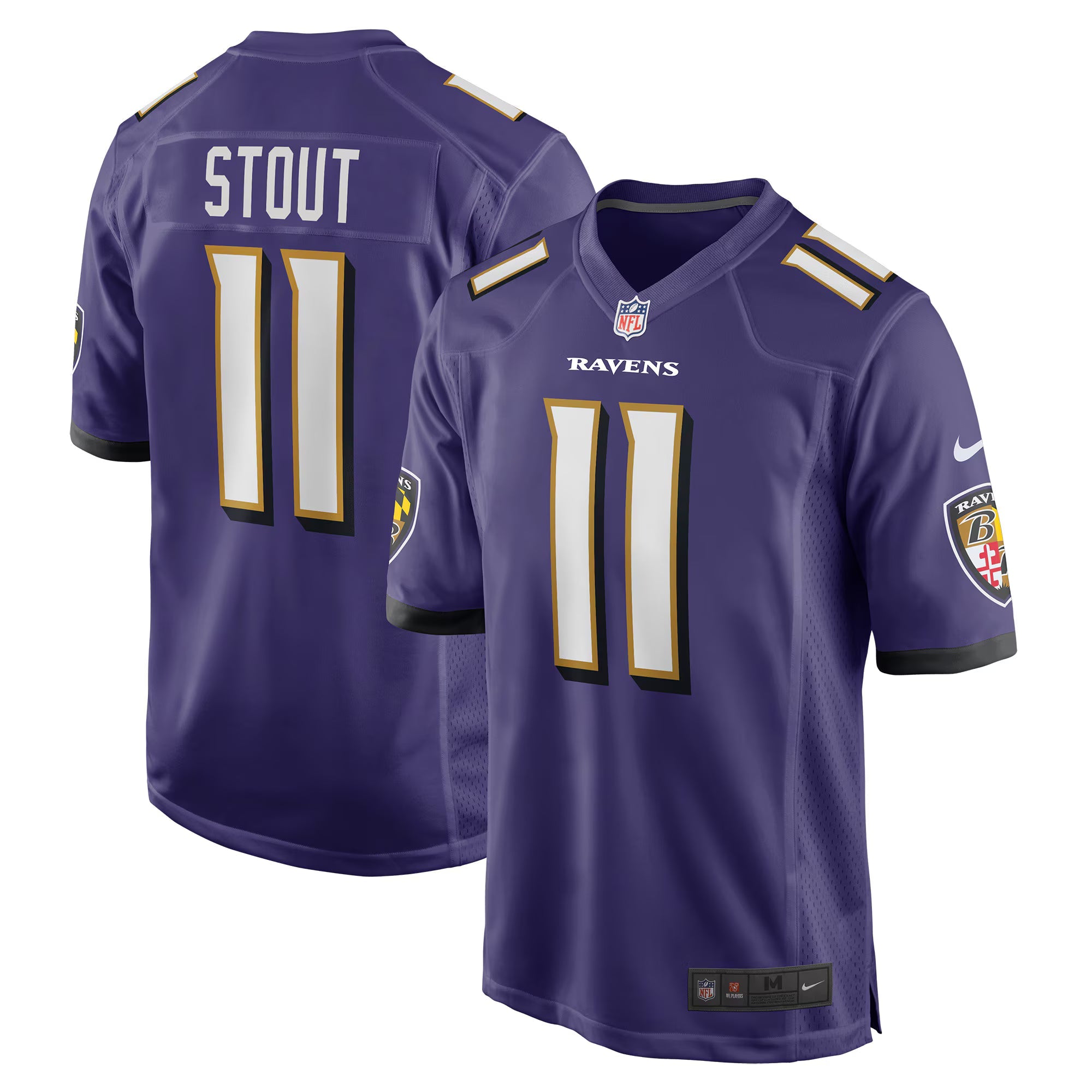 Baltimore Ravens Jordan Stout Purple Player Game Jersey