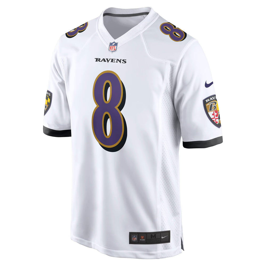Baltimore Ravens Lamar Jackson White Game Jersey