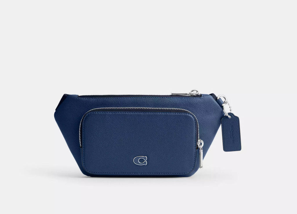 NWT Coach Leather Belt Bag Sling Bag Fanny Pack With Signature Canvas Interior Detail