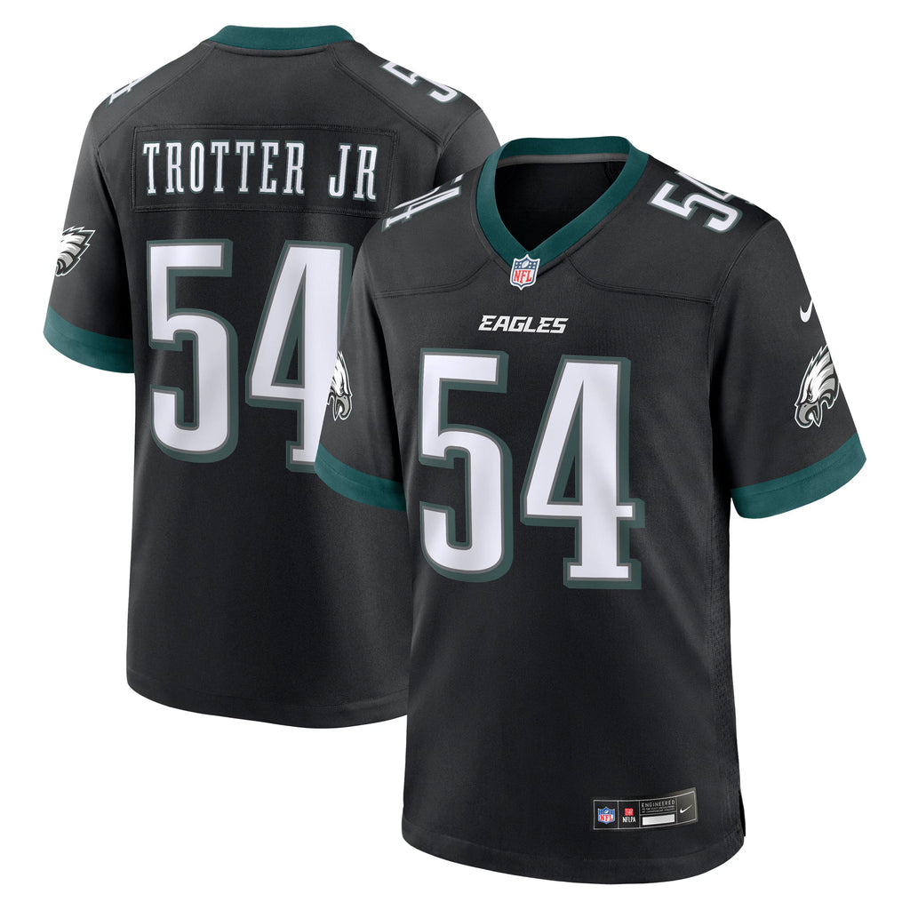 Philadelphia Eagles Jeremiah Trotter Jr. Black Alternate Game Jersey