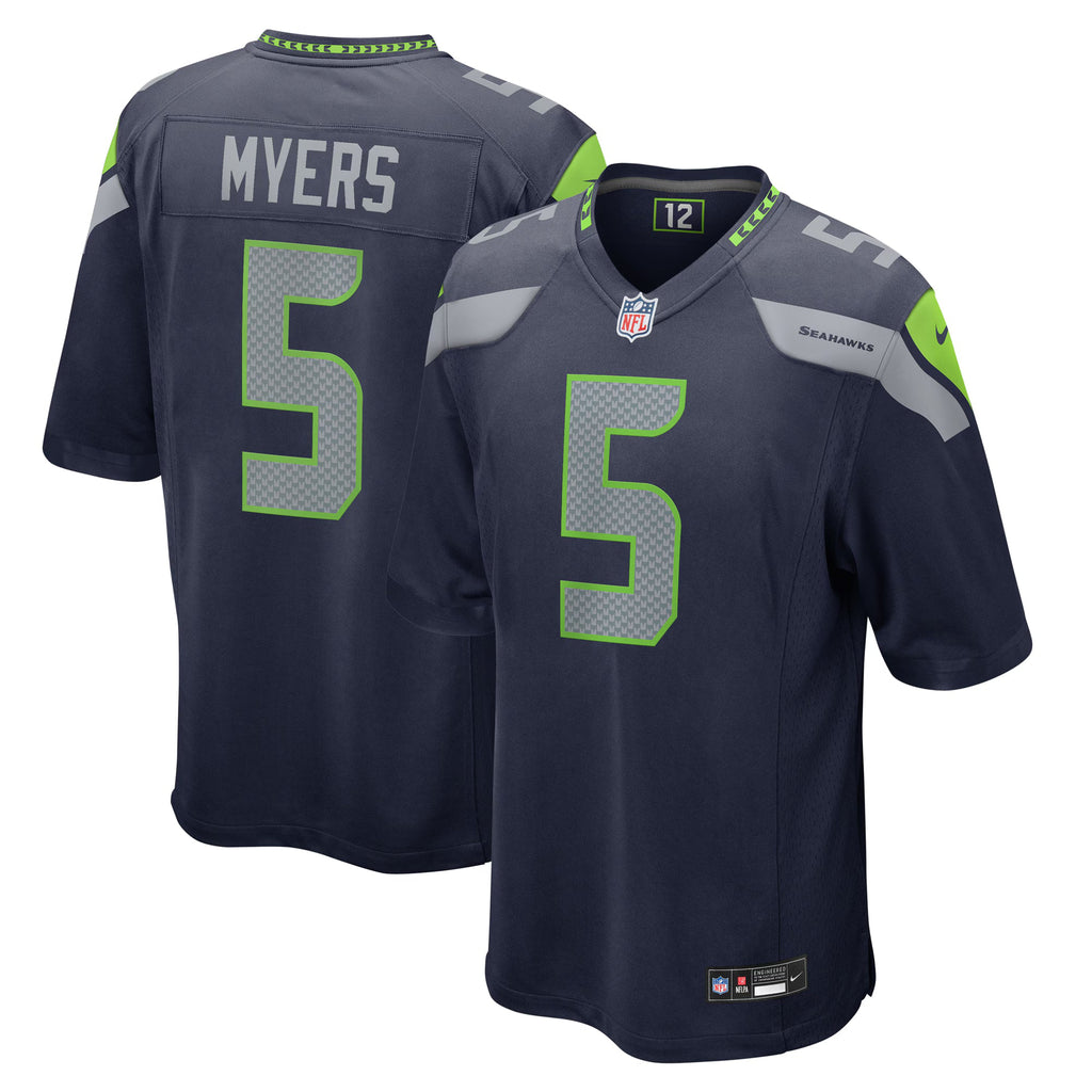 Seattle Seahawks Jason Myers College Navy Game Jersey