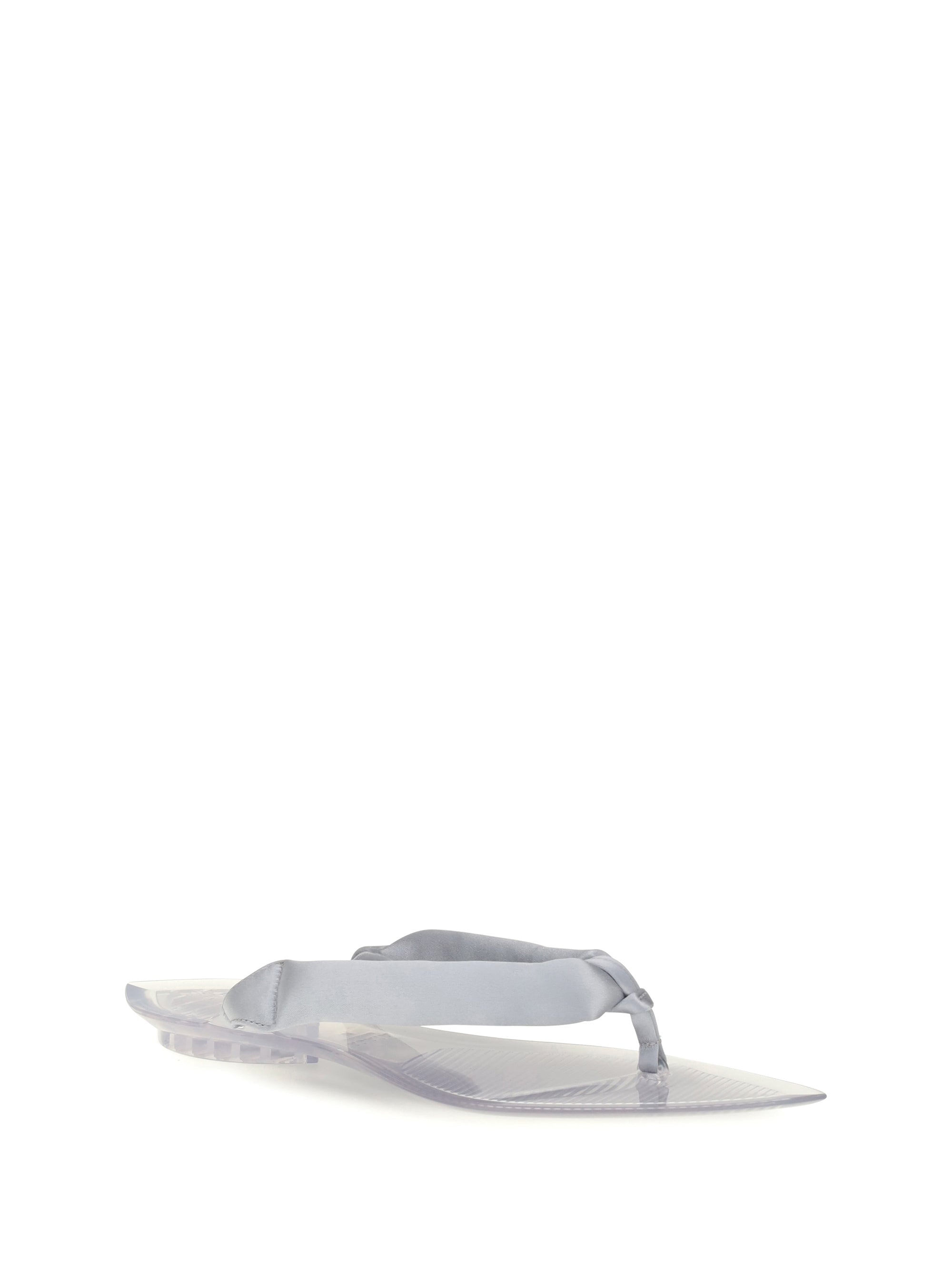 Alaïa Women Satin Flip-Flop Sandals