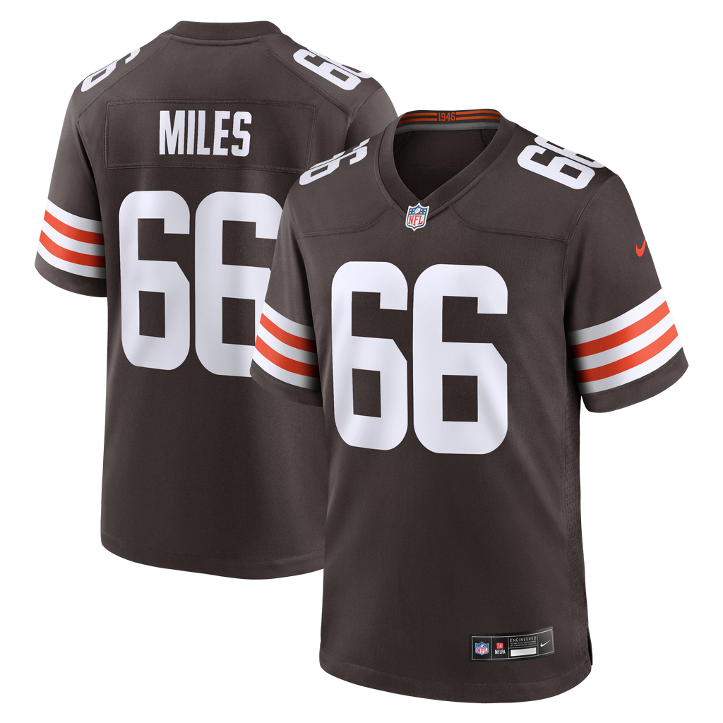 Cleveland Browns Joshua Miles Brown Team Game Jersey