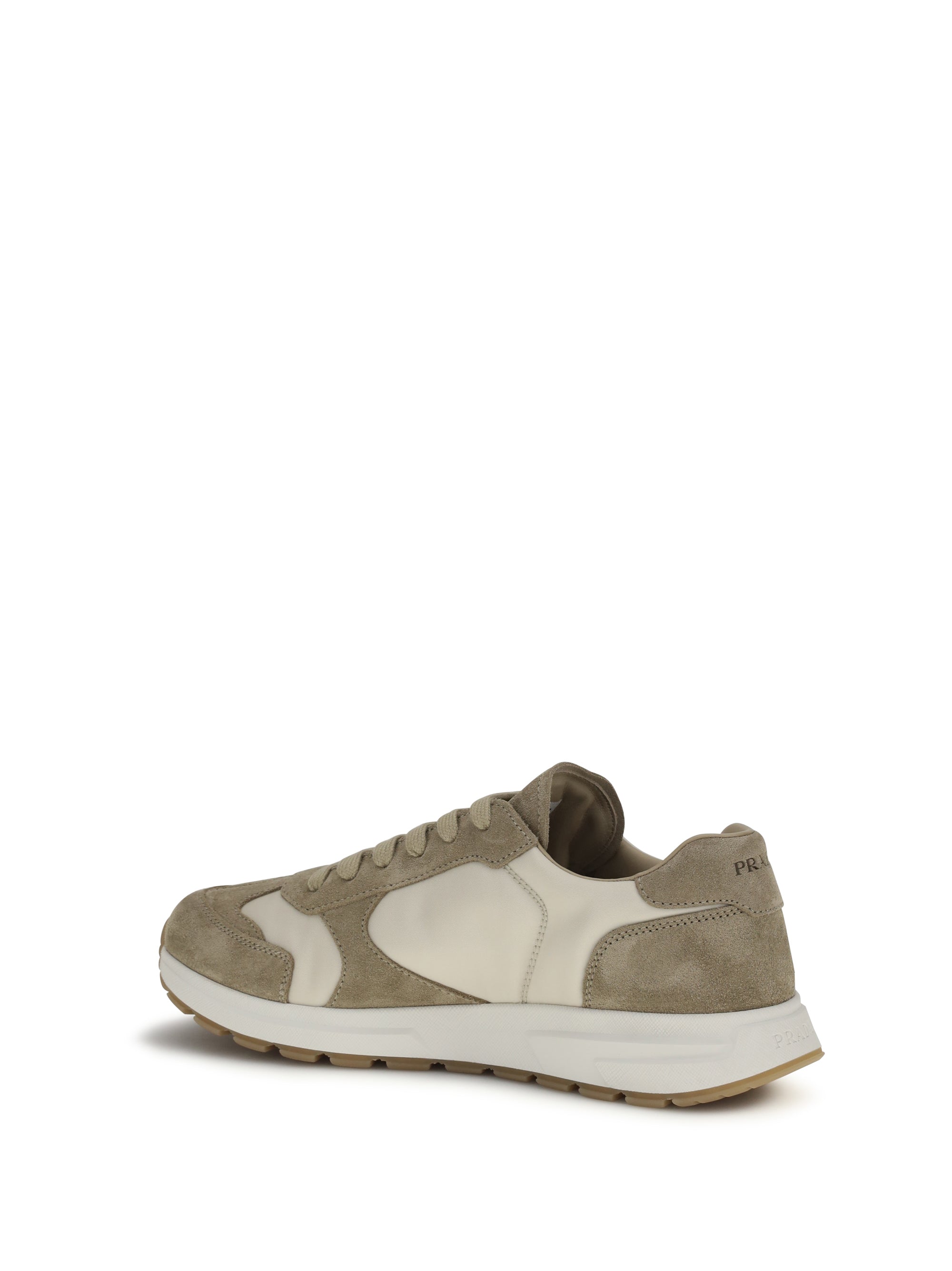 Prada Men Prax Sneakers In Suede And Re-Nylon