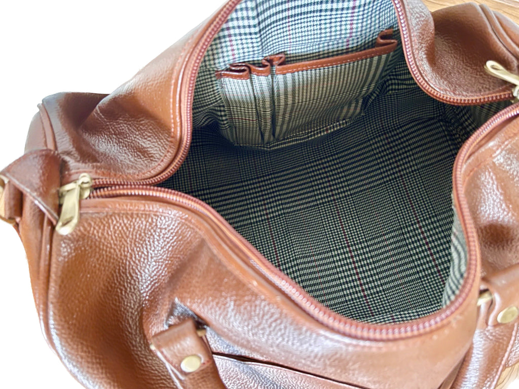 New Buffalo Leather Large Tan Duffel/Travel Bag For Men/Women