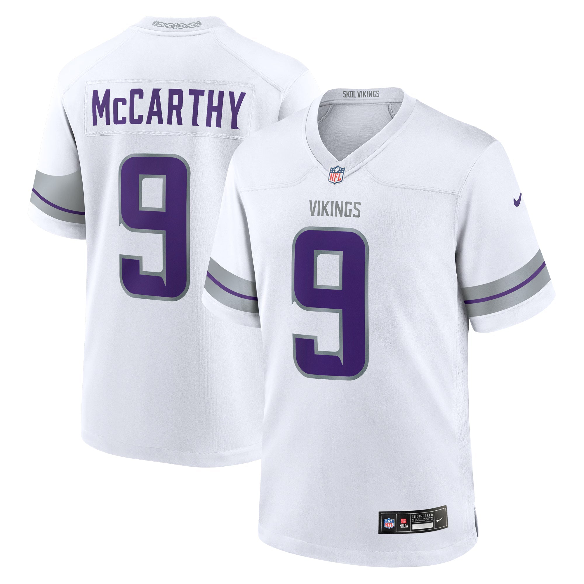 Minnesota Vikings J.J. McCarthy White Alternate Game Player Jersey