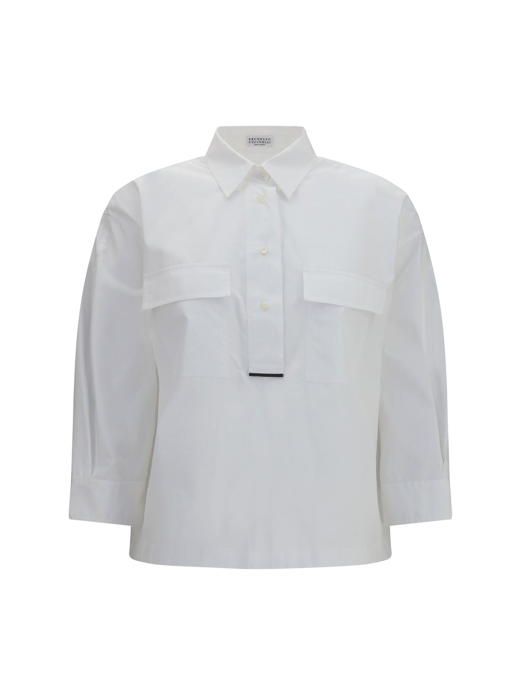 Brunello Cucinelli Women Cotton Shirt With Monili Details