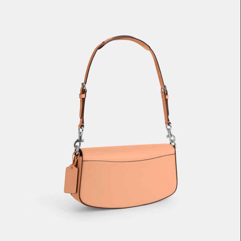 NWT Coach Leather Medium Andrea Shoulder Bag In Faded Orange