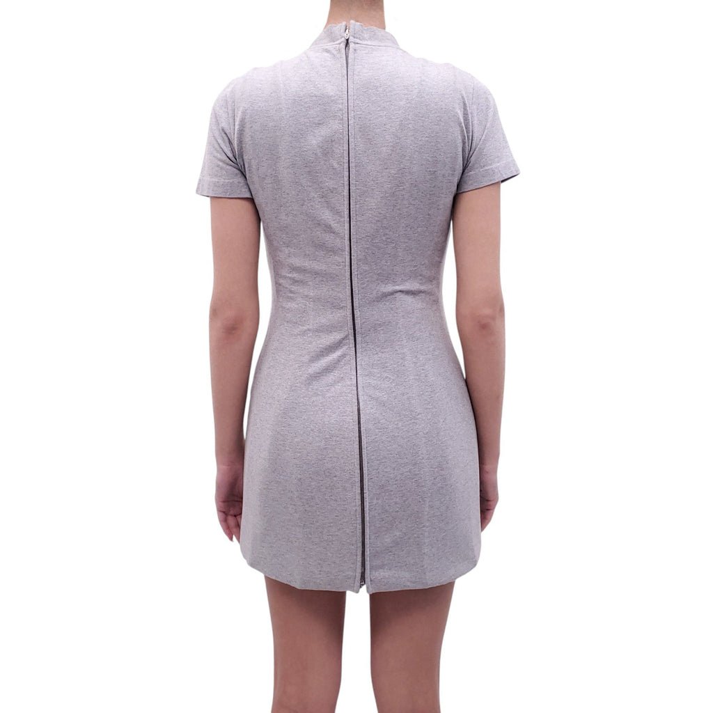 BALENCIAGA DEMNA GREY STRUCTURED DRESS WITH BONING - SIZE 40