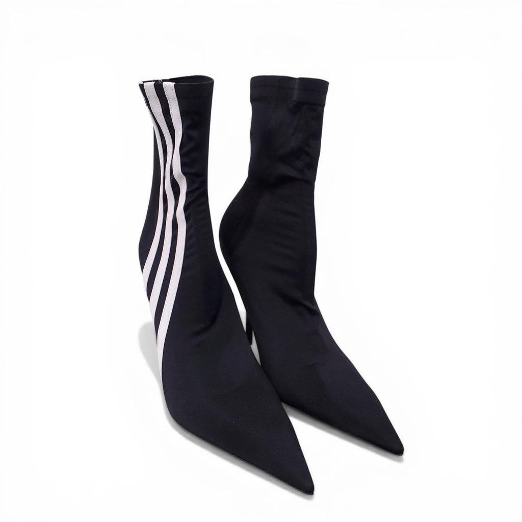 BALENCIAGA x ADIDAS BLACK SPANDEX KNIFE BOOTIES - SIZE 36