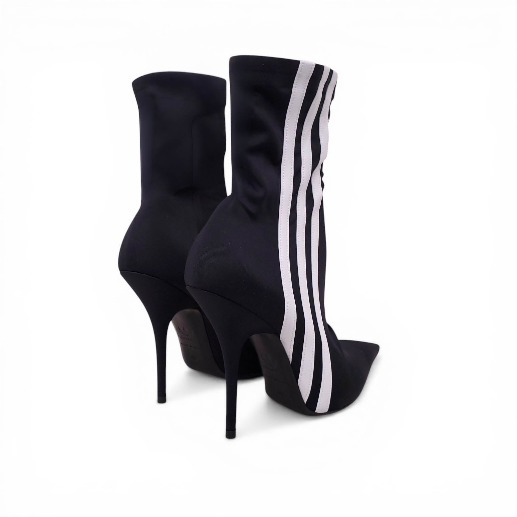 BALENCIAGA x ADIDAS BLACK SPANDEX KNIFE BOOTIES - SIZE 36