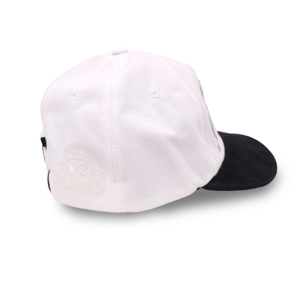 BALLY CREAM AND BLACK ST. MORITZ HAT SIZE- 56