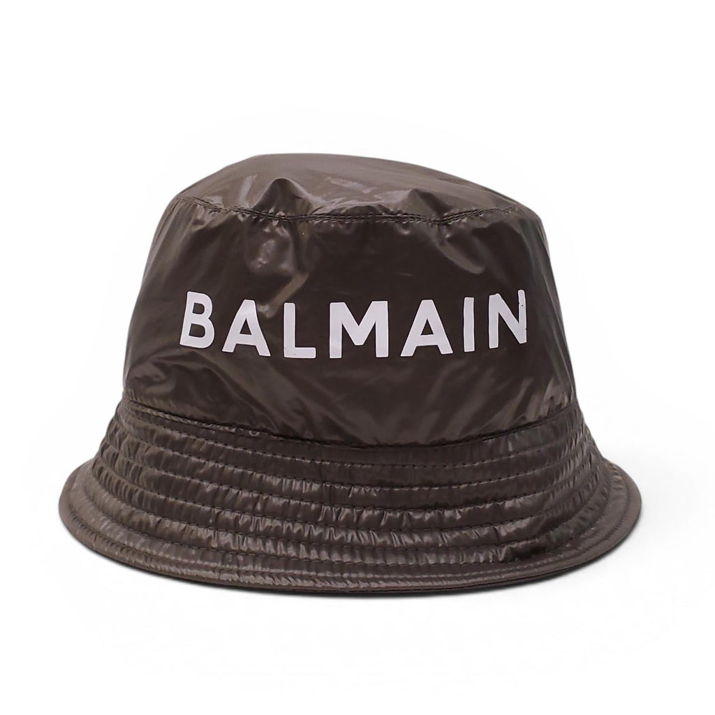 BALMAIN GREEN LOGO BUCKET HAT - SIZE 3